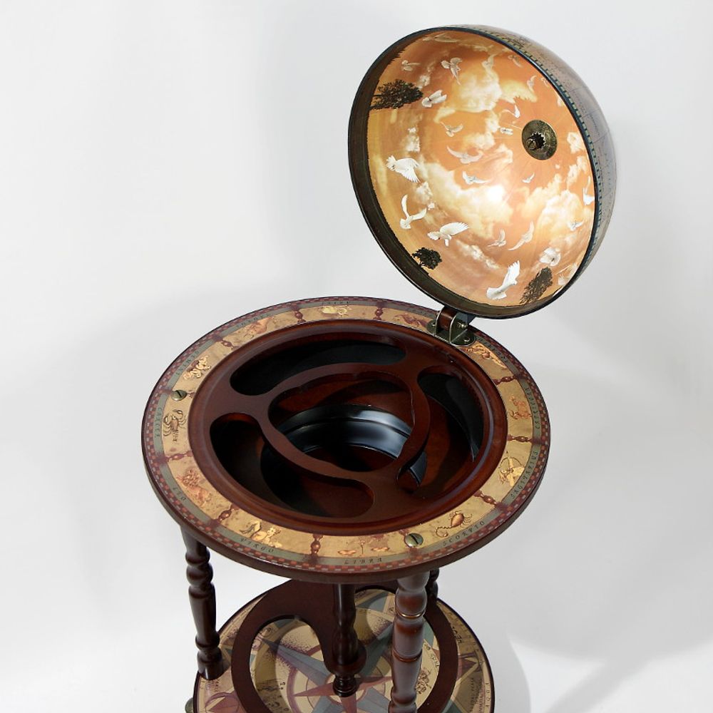 Jufeng Глобус-бар напольный d 33 см светлый