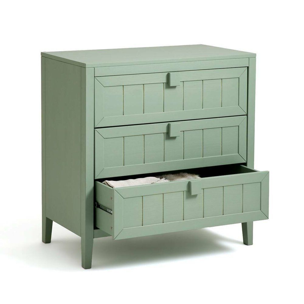 Dipriz Комод дизайнерский Карлос из сосны, 3 ящика, 75х35х90 см, эвкалипт