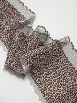 Вышивка на сетке леопардовая ширина 19 см