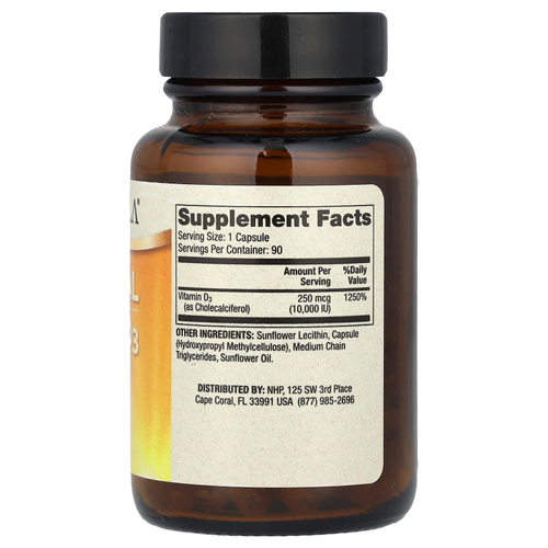 Dr. Mercola, липосомальный витамин D3, 250 мкг (10 000 МЕ), 90 капсул