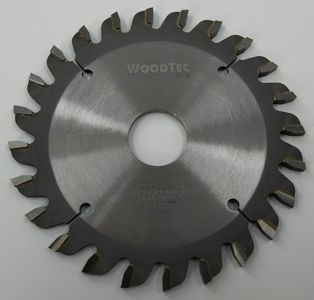 Подрезная коническая пила WoodTec для форматно-раскроечных станков Ø100 х 20 х 3,1-4,3 Z = 24 KON