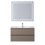 Тумба с раковиной подвесная BelBagno KRAFT-900-2C-SO-CO Бежевый матовый, раковина белая BB900ETL