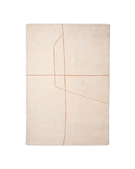 Ковер Delide из синтетического волокна цвета экрю с оранжевым графическим рисунком, 160 x 230 см