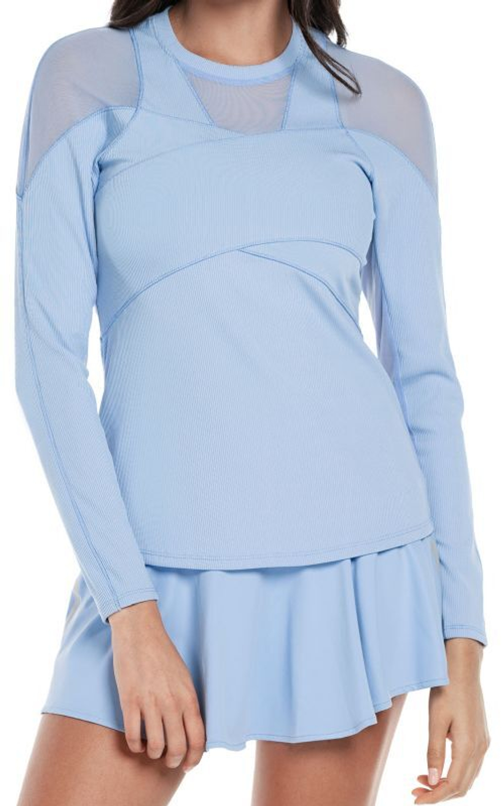 Женская теннисная футболка (dł. Рукава) Lucky in Love Tech Performance It's A Wrap Long Sleeve - placid