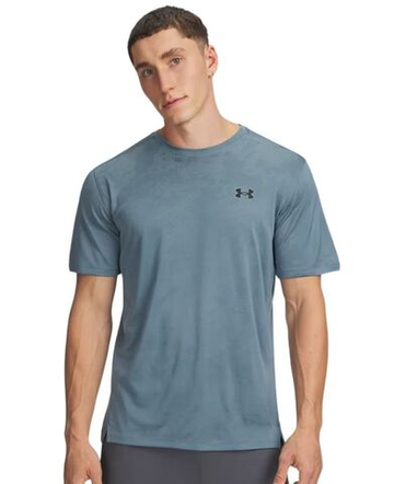Мужская теннисная футболка Under Armour Tech Vent Jacquard Short Sleeve - jasper blue/black