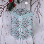 Банка жестяная «Снежинка» 450мл 7*7*10,5см