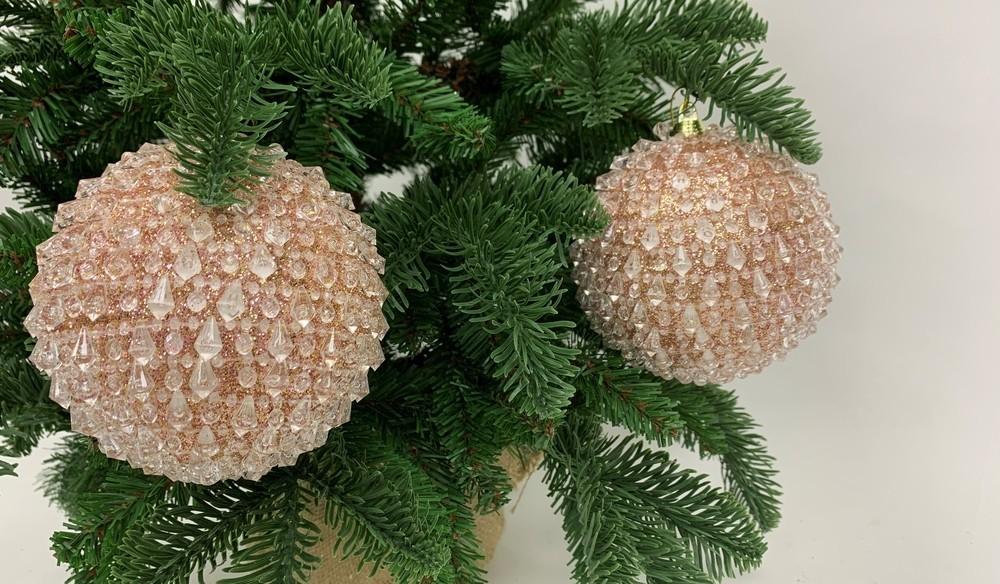 Елочная игрушка шар 10см House of Seasons розовый 1064460