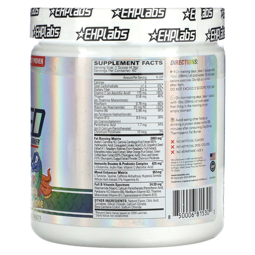 EHPlabs, OxyShred, термогенный сжигатель жира, жевательная змея, 292 г (10 унций)