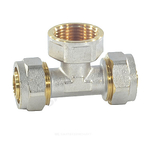 Тройник МП латунь никель обжим Дн 20х3/4"х20 ВР ГОСТ 32415-2013 7013 Aquasfera 7013-02