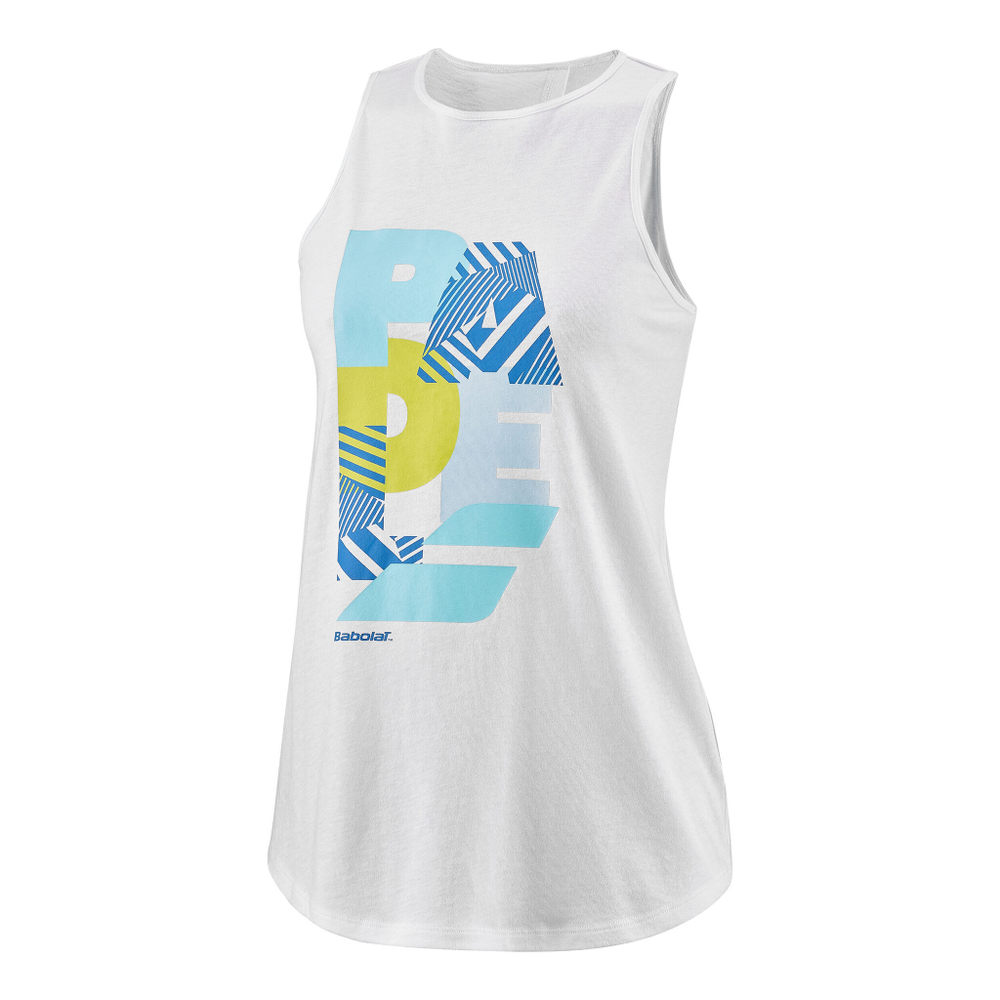 Женская теннисная майка Babolat Tank Top Women - White, Multicoloured