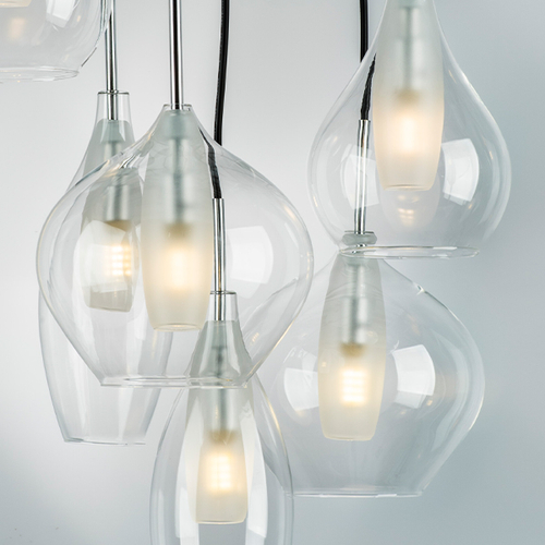 803061 Подвес PENTOLA 6х25W G9 ХРОМ/ПРОЗРАЧНЫЙ