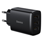 Зарядное устройство Baseus Compact Charger 3U 17W - Black