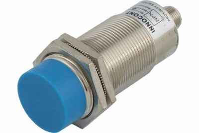 INNOCONT Индуктивный датчик, M30x1,5, L=78 мм, неэкранированный, зона срабатывания 15 мм, -25 +60 С, 12…24 VDC, IP67, выход: PNP NO, макс. ток 200 мА, разъем M12 SLI-30P15C