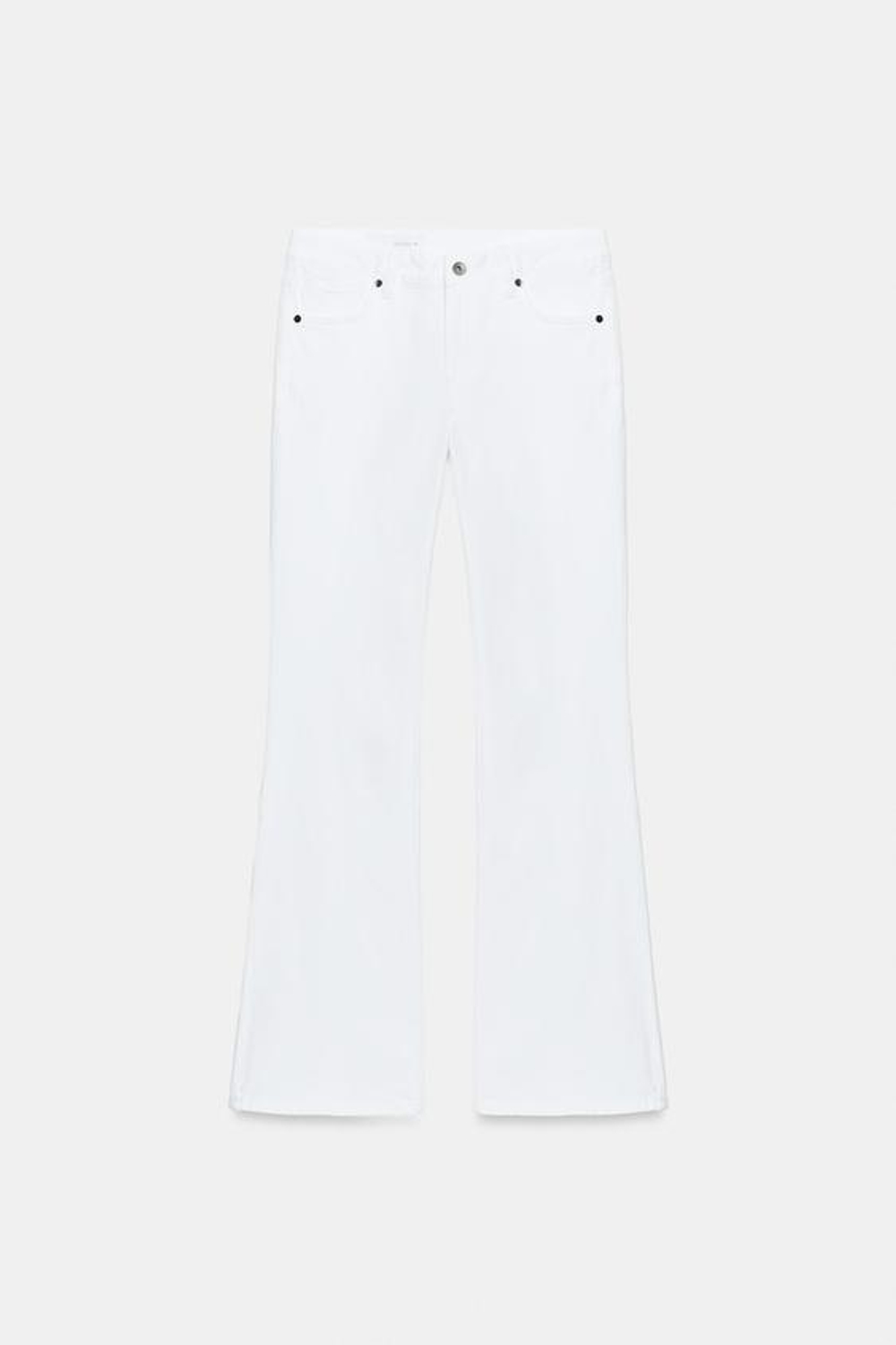 ZARA ДЖИНСЫ TRF BOOTCUT С НИЗКОЙ ПОСАДКОЙ, БЕЛЫЙ