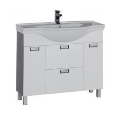 Тумба с раковиной Aquanet Сити 100 венге