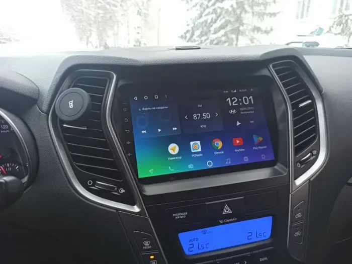 Магнитола для Hyundai Santa Fe 3 2012-2018 (отдельный экран климата, штатная КЗВ) - Teyes CC3L монитор 9" IPS на Android 10, CarPlay, 4G SIM-слот