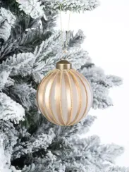 Винтажный стеклянный шар Зефир в карамели 8 см., 1 шт., Karlsbach (13129)