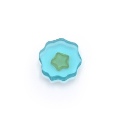 Мини-блок для штампинга / Голубой прозрачный