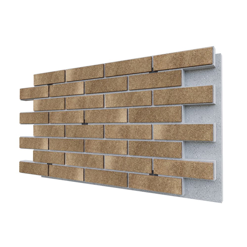 Негорючая термопанель ППС PRO Paradyz Mattone Sabbia Brown Elewacja 0,60 м², 1020x600 мм