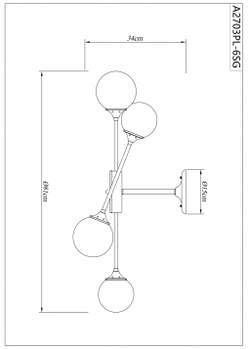 Потолочная люстра Arte Lamp A2703PL-6SG