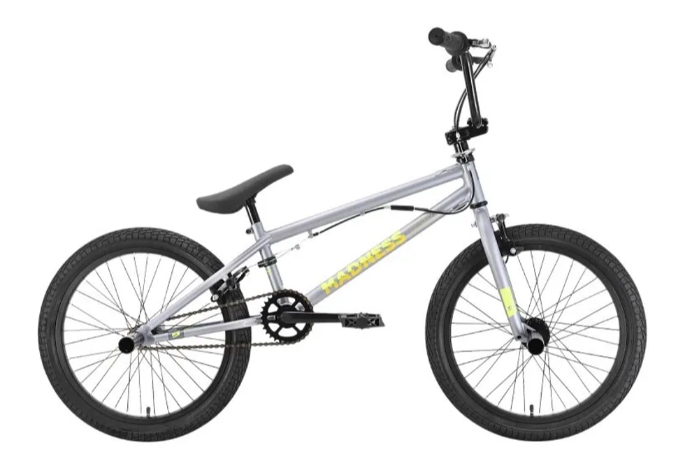 Велосипед Stark Madness BMX 2, 2022 серый/желтый