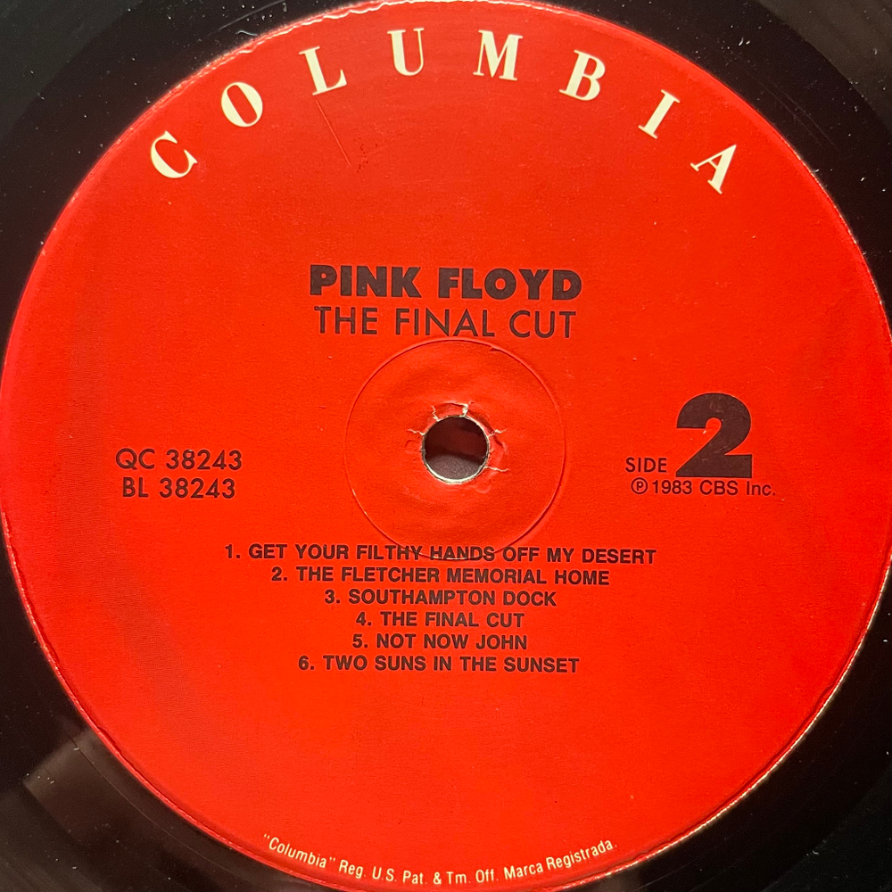 Pink Floyd ‎– The Final Cut (США)