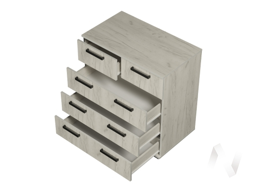 Комод Стандарт-5 NEW (дуб крафт белый)