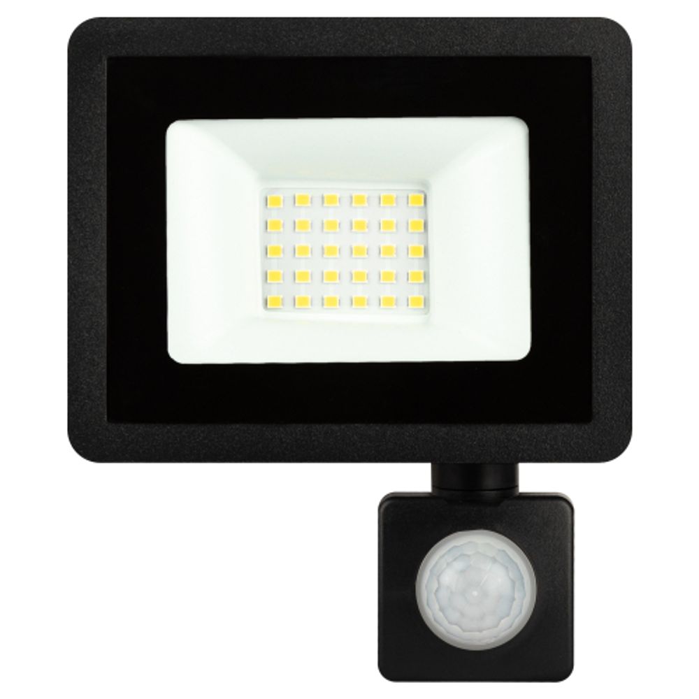 Прожектор светодиодный уличный ЭРА LPR-042-2-65K-030 30Вт 6500К 2400лм IP44 регулируемый ИК датчик | Прожекторы Стандарт