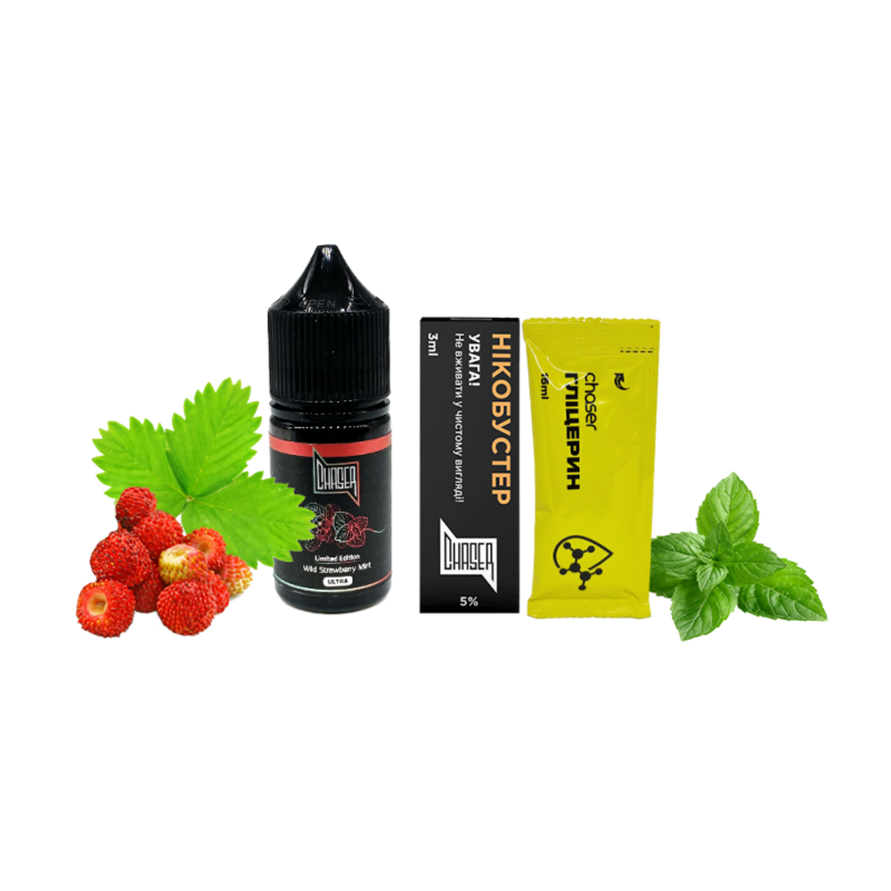 Chaser BLACK - Wild Strawberry Mint (30ml, 5% nic)