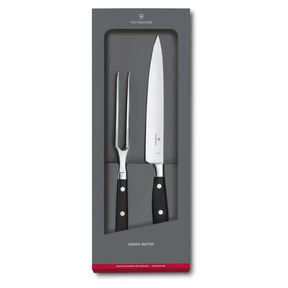 Набор Victorinox кухонный Grand Maitre, 2 предмета, черный, подар.коробка