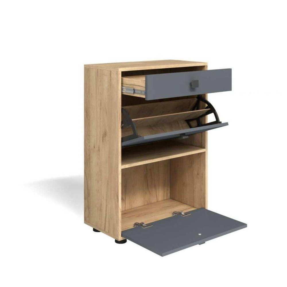 Обувница Мини-Лайт МЛ-7 дуб крафт/графит