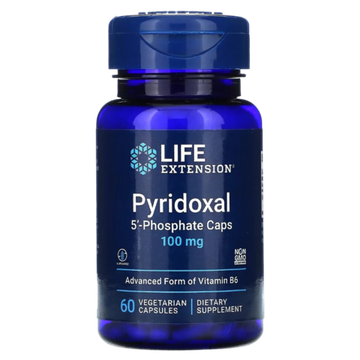 Life Extension Pyridoxal 5 Phosphate 100mg 60vcaps, P-5-P, Витамин В6
