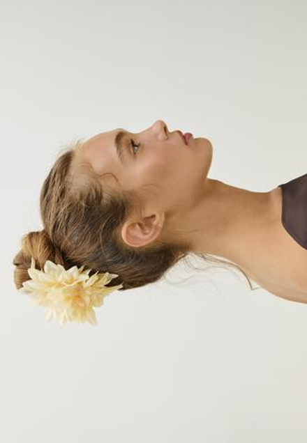 STRADIVARIUS Заколка для волос с цветком из ткани, желтый
