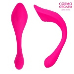 Розовый гибкий вибратор для двойной стимуляции Bior Toys Cosmo CSM-23181