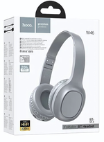 Bluetooth - гарнитура HOCO W46, накладные, BT5.3, 200mAh Light Blue Gray