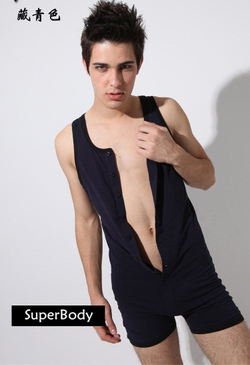 Мужское нижнее белье комбинезон темно-синий SuperBody Navy 15099