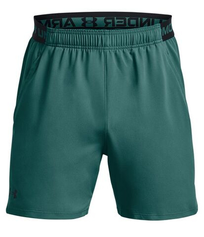 Мужские теннисные шорты Under Armour Men's UA Vanish Woven 6" Shorts - coastal teal/black