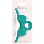 Заколка-краб для волос на блистере «Magic Gloss», бантик, микс 6 цветов, 11см