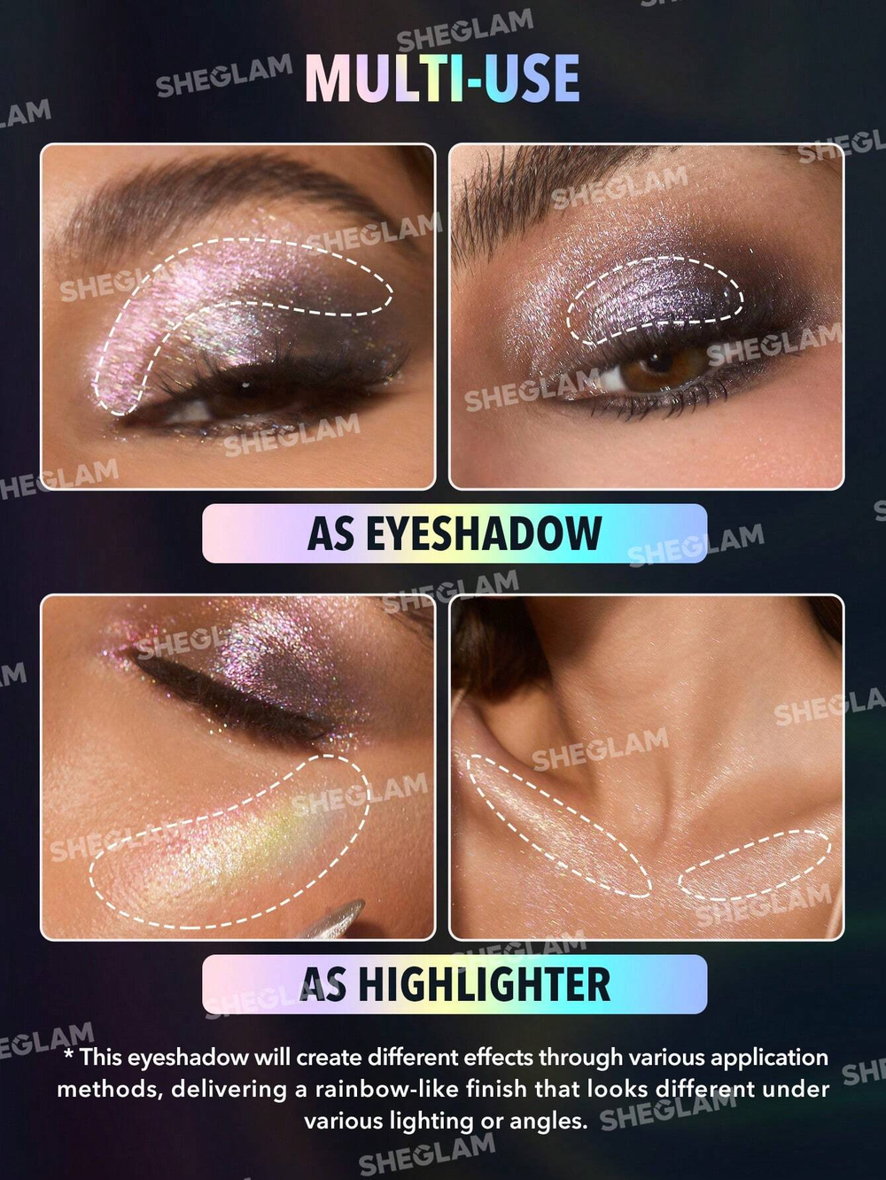 Sheglam Over The Rainbow Glitter Eyeshadow Topper