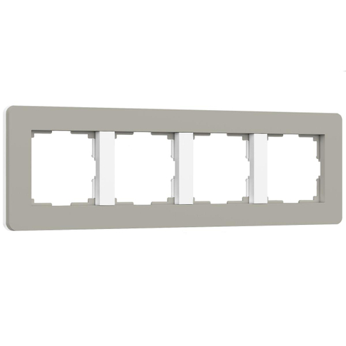 Рамка Werkel Split на 4 поста дымчатый/белый W0043067 4690389206108