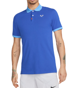 Мужское теннисное поло Nike Rafa Slim Polo - game royal/university blue/white