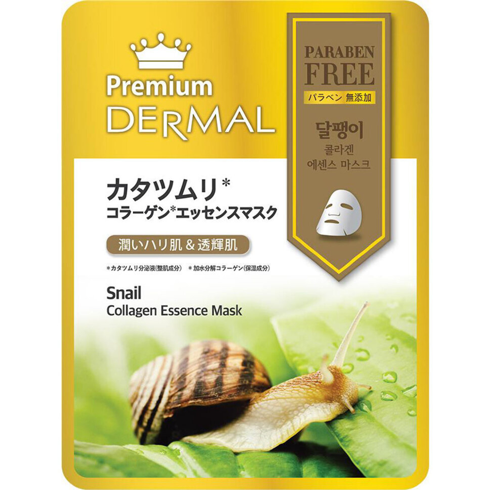 Dermal Premium Маска для лица с муцином улитки и коллагеном 25г