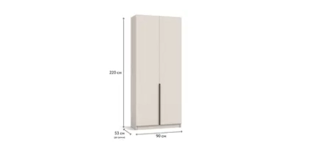 Босс Стандарт 90*220 шкаф распашной 2Д 01 Кашемир