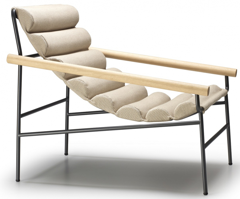 Кресло лаунж металлическое Scab Design Dress Code Fashion Indoor, антрацит, бежевый