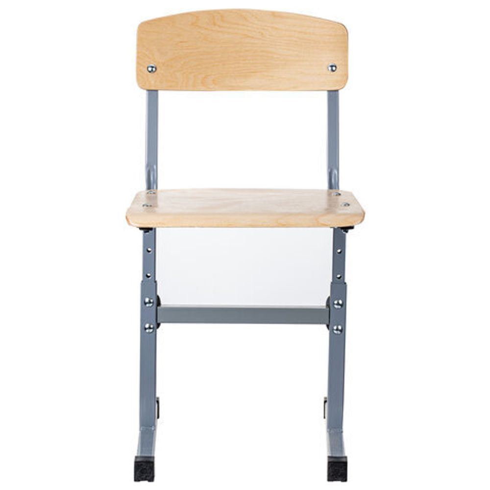 Стул ученический регулируемый "Ученик", 585-665х340х430 мм, рост 2-4, серый каркас