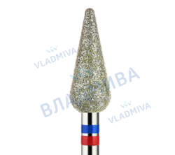 ВладМива Фреза алмазная 266 050G - Конус (гибрид - синяя, красная)