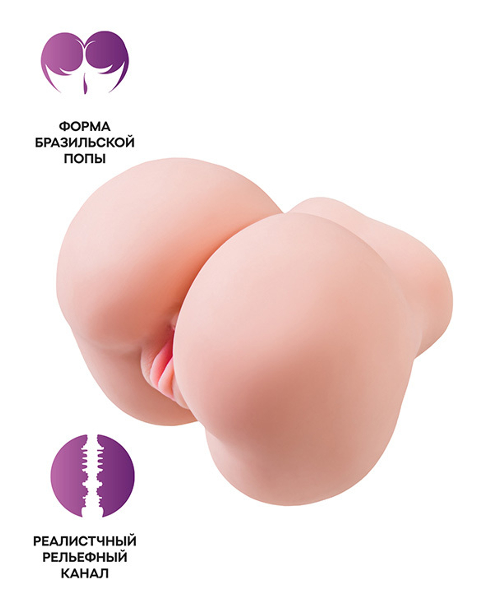 Телесный мастурбатор-полуторс 22x22x18см вагина и анус ToyFa Juicy Pussy Amanda 893043