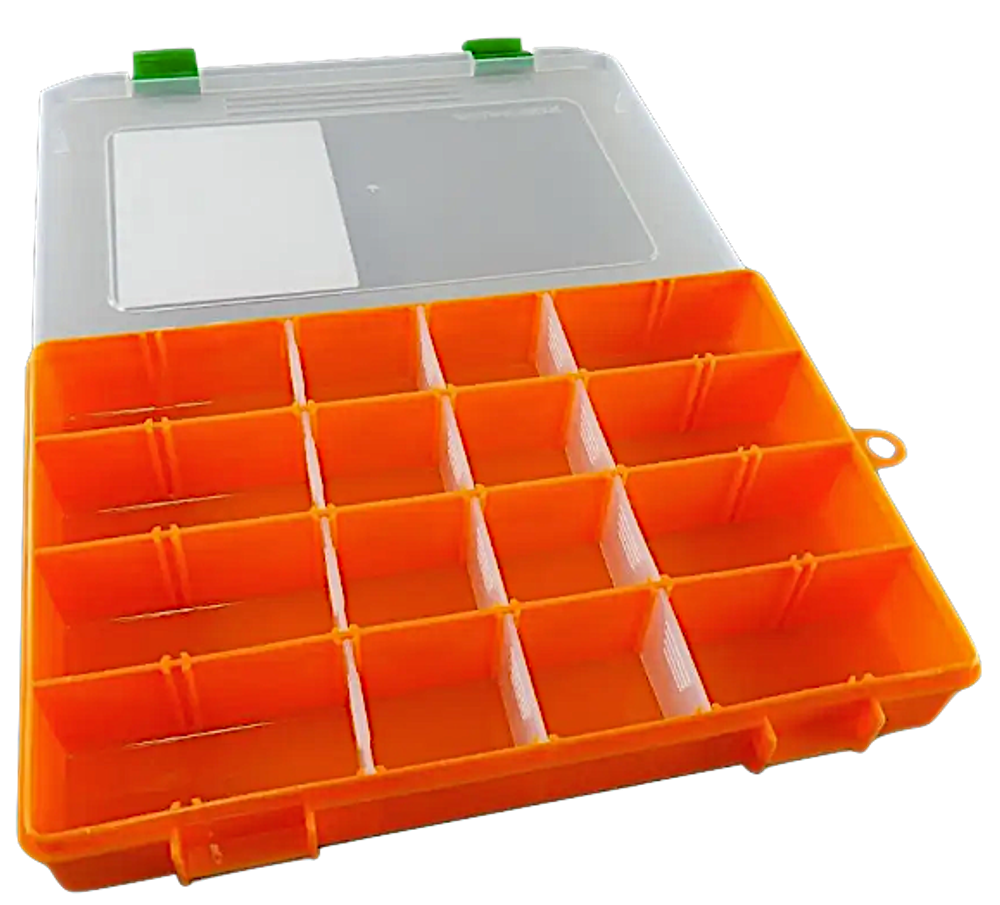 Коробка FisherBox 250 оранж. 5-29отд. 250х190х2мм (малая) FB-B250or