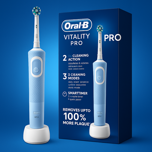 Зубная щетка электрическая Орал-Би Vitality Pro Cross Action бережная чистка