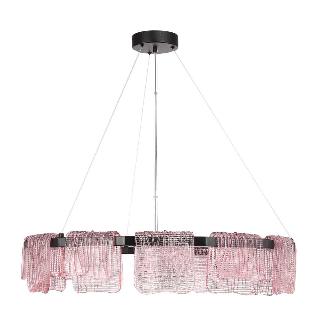 SL6021.403.66 Светильник подвесной ST-Luce черный/розовый LED 1*66W 4000K VOILE